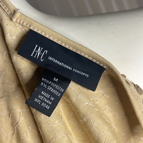 Gold Sequin Tank Top International Concepts Size Medium Large - Picture 4 of 4